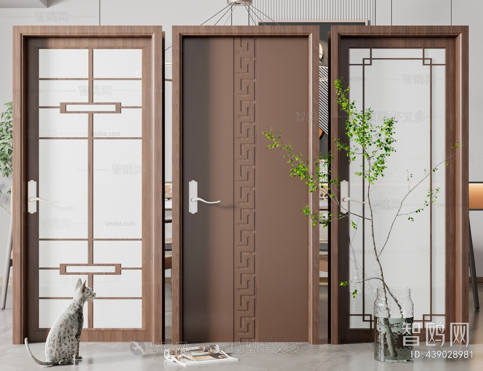 New Chinese Style Single Door