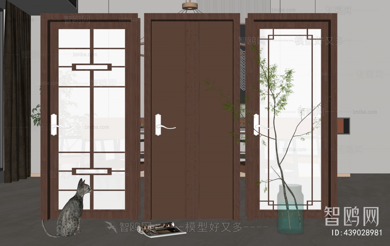 New Chinese Style Single Door