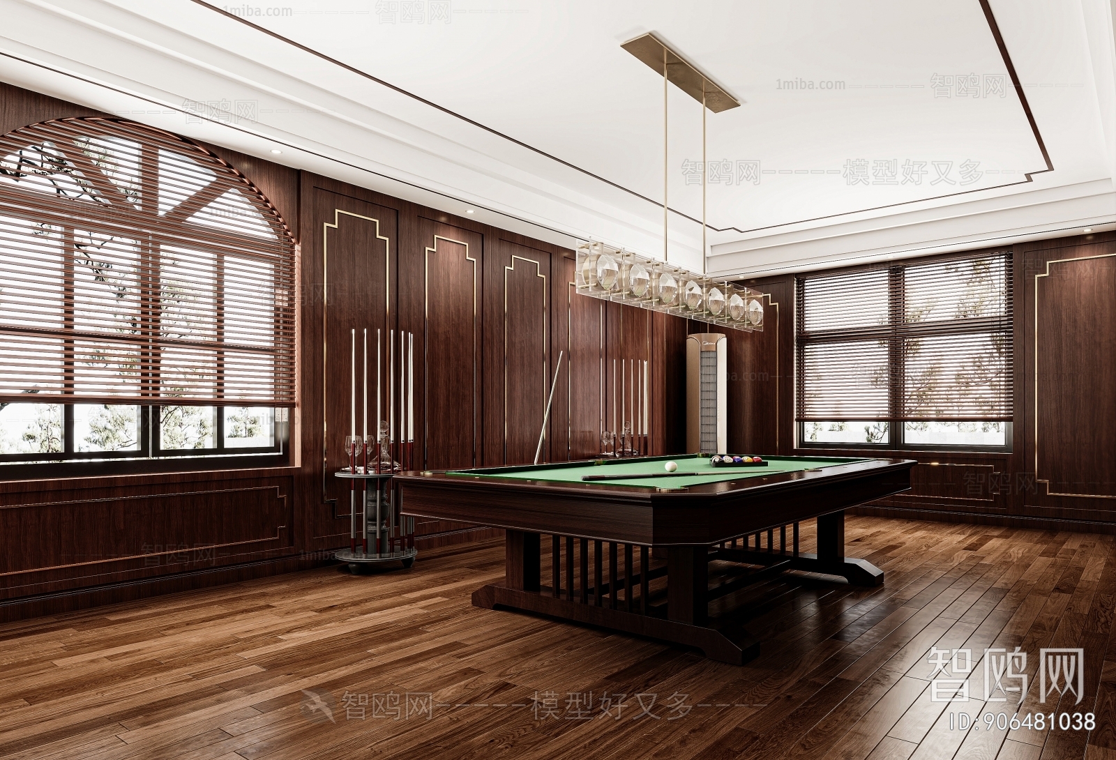 New Chinese Style Billiard Room