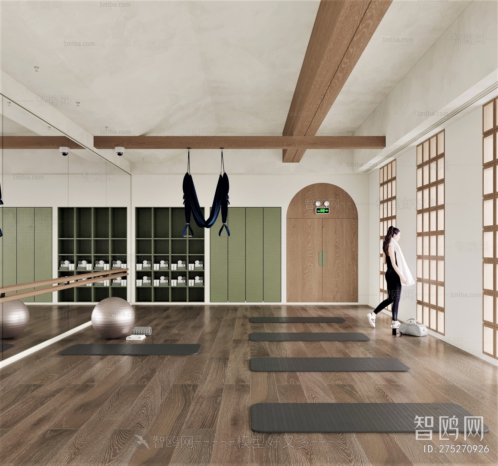 Wabi-sabi Style Yoga Room