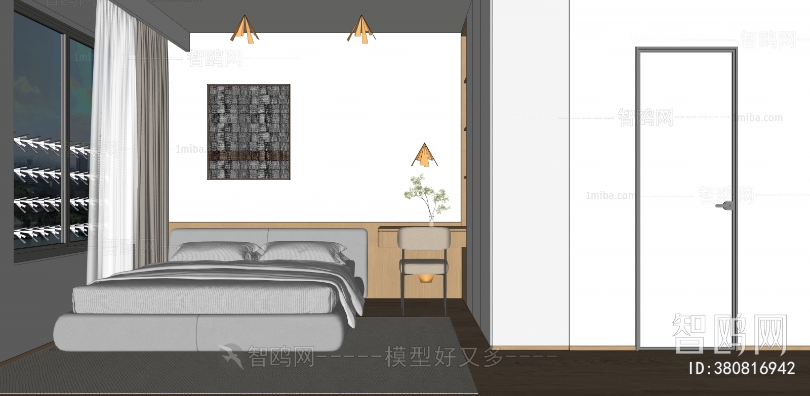 Modern Wabi-sabi Style Bedroom