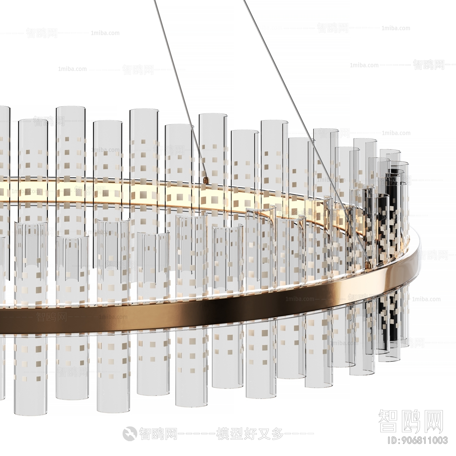 现代侘寂风水晶圆形吊灯