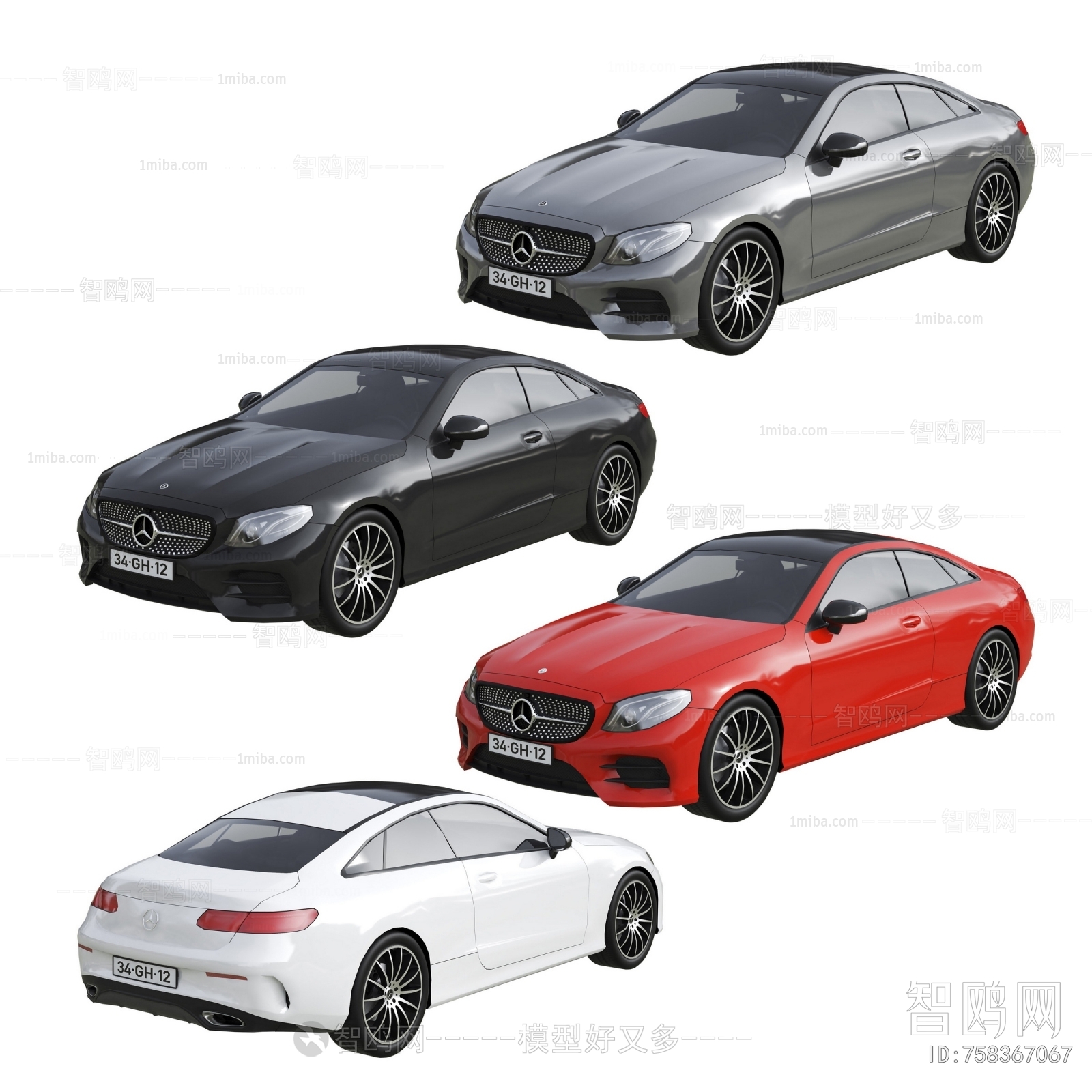 现代路虎大众奔驰汽车3D模型下载