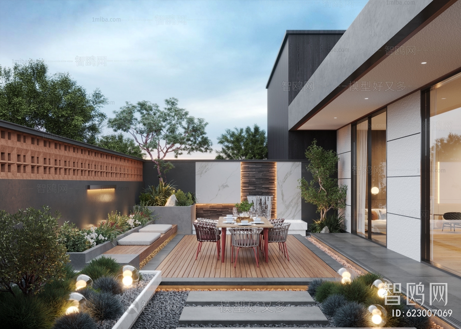 Modern Courtyard/landscape