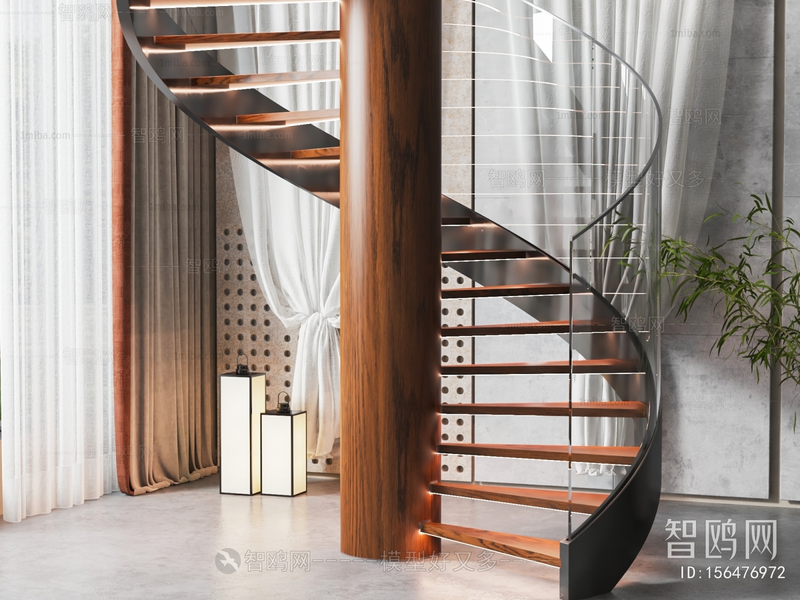 American Style Rotating Staircase