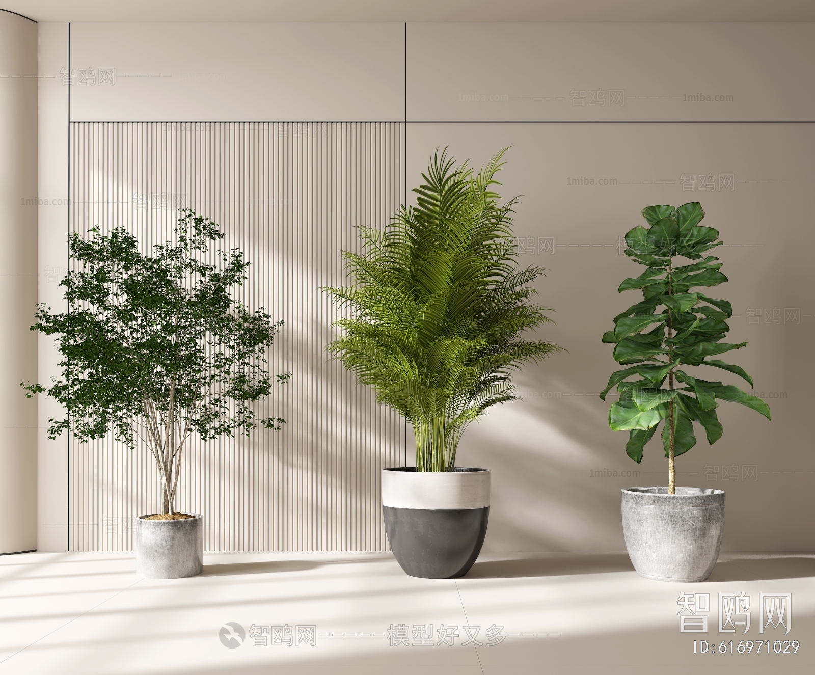 Modern Ground Green Plant Potted Plants