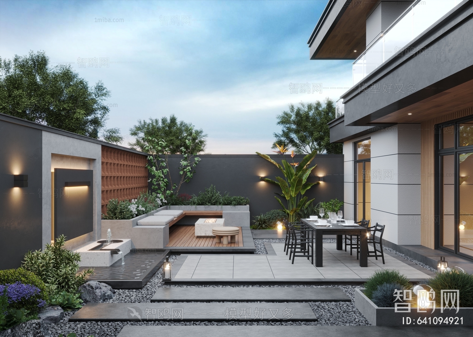 Modern Courtyard/landscape