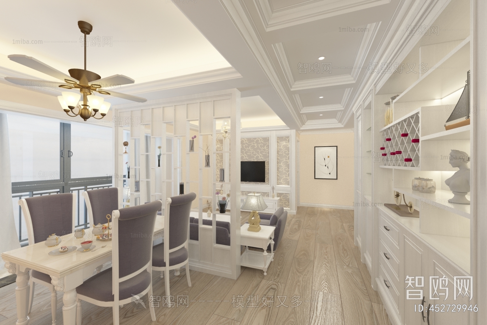 Simple European Style Dining Room