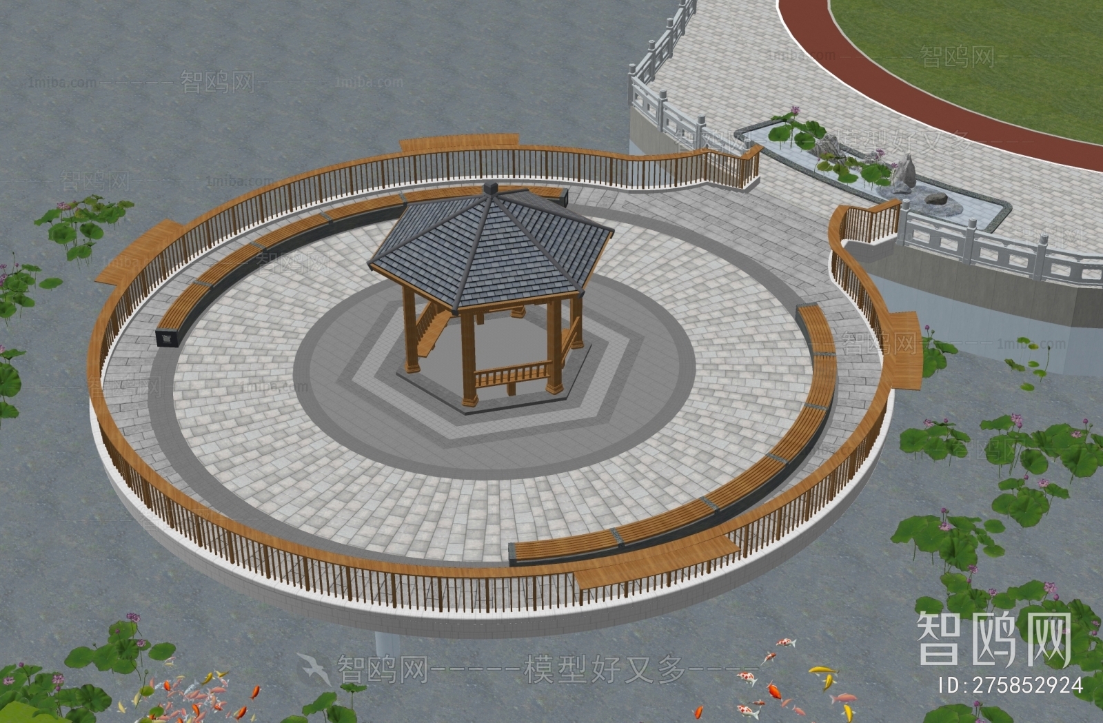 New Chinese Style Park Landscape