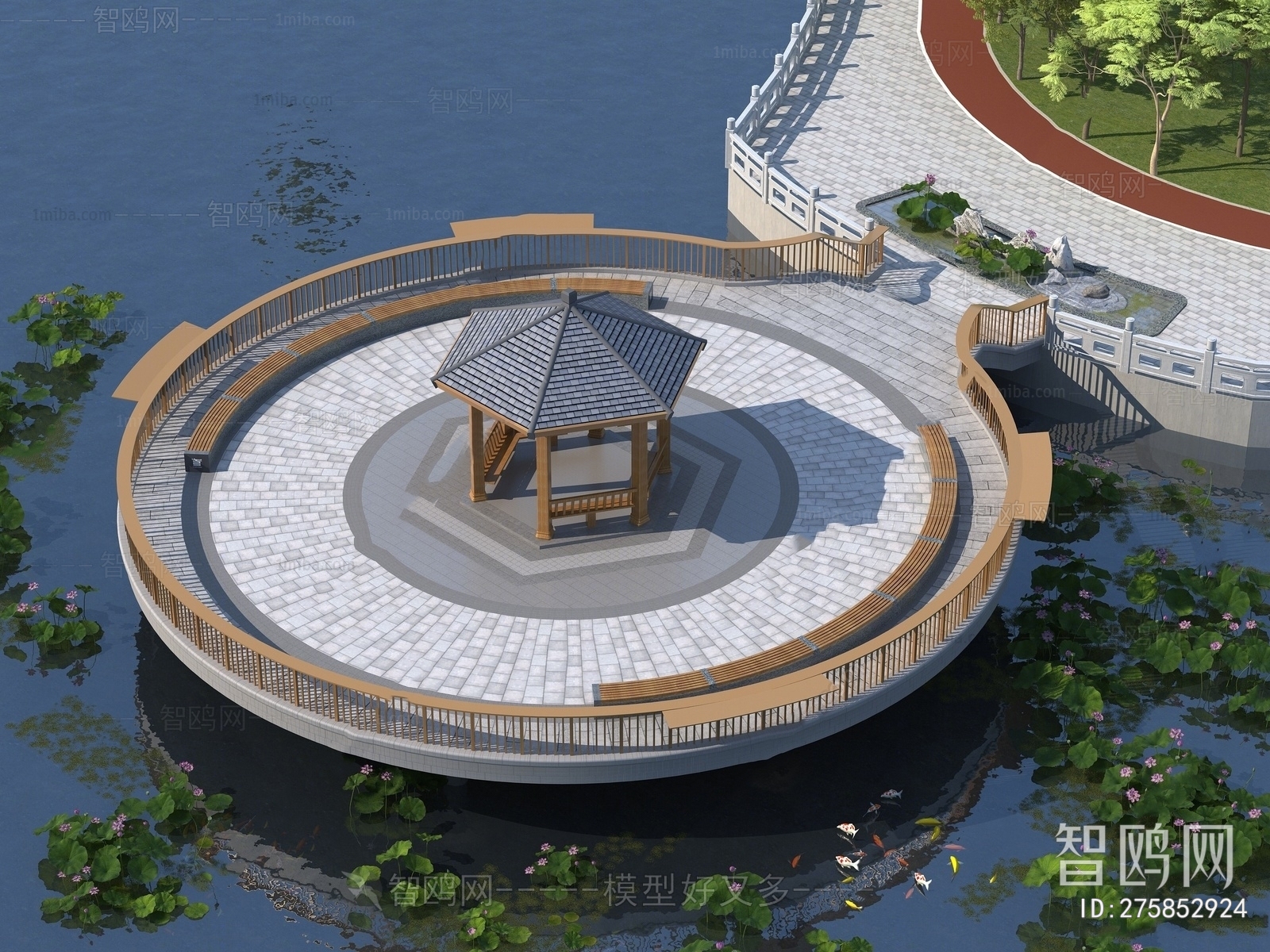 New Chinese Style Park Landscape