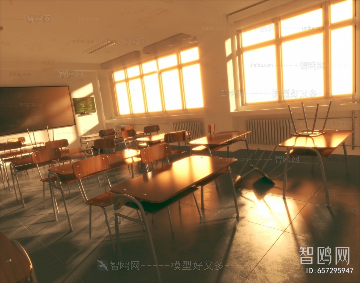 Retro Style School Classrooms