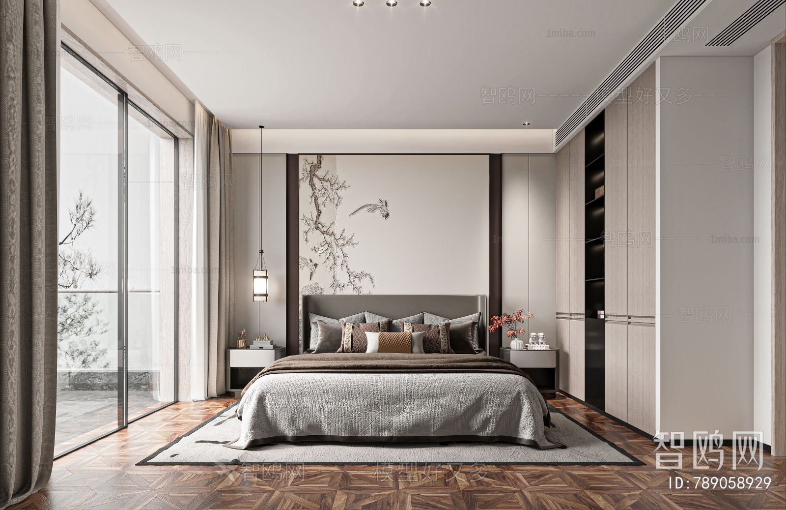 New Chinese Style Bedroom