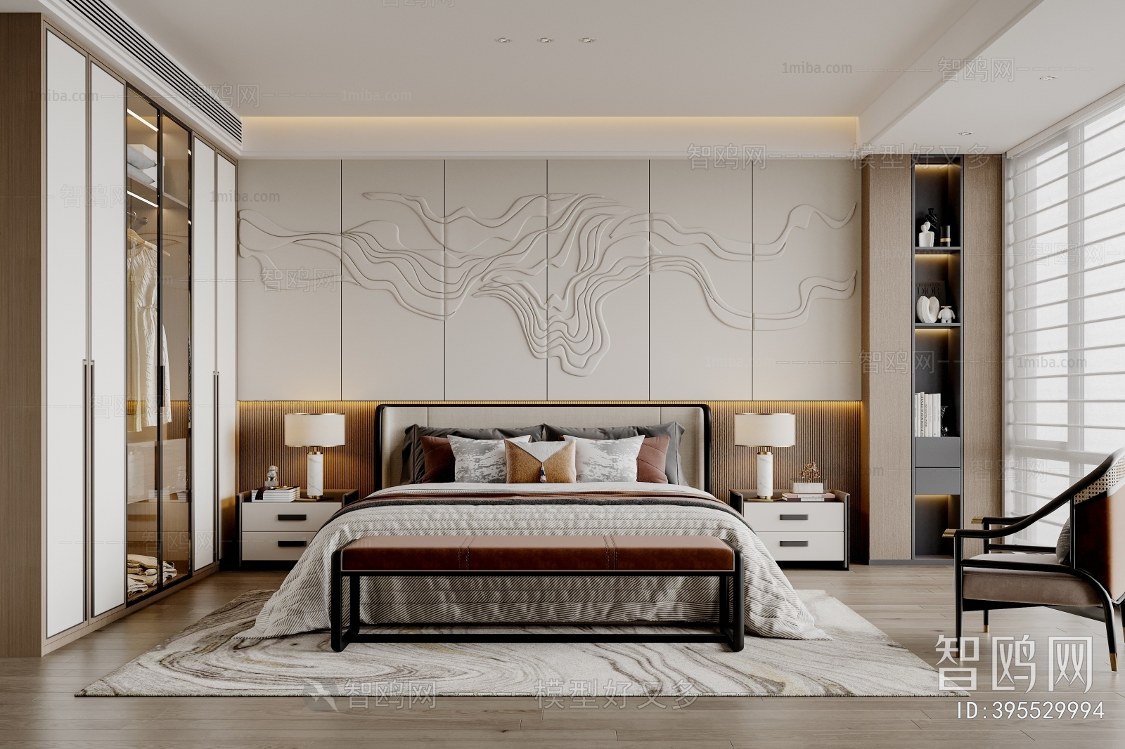 New Chinese Style Bedroom