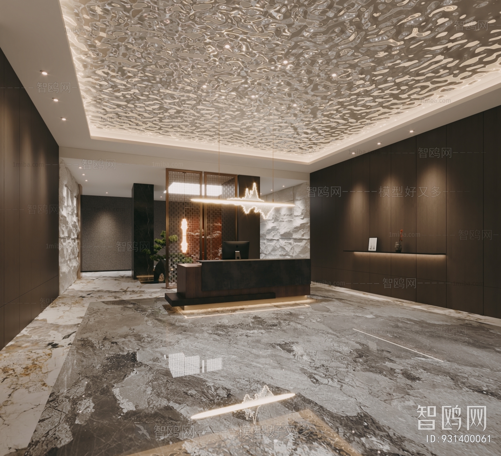 Modern New Chinese Style Lobby Hall