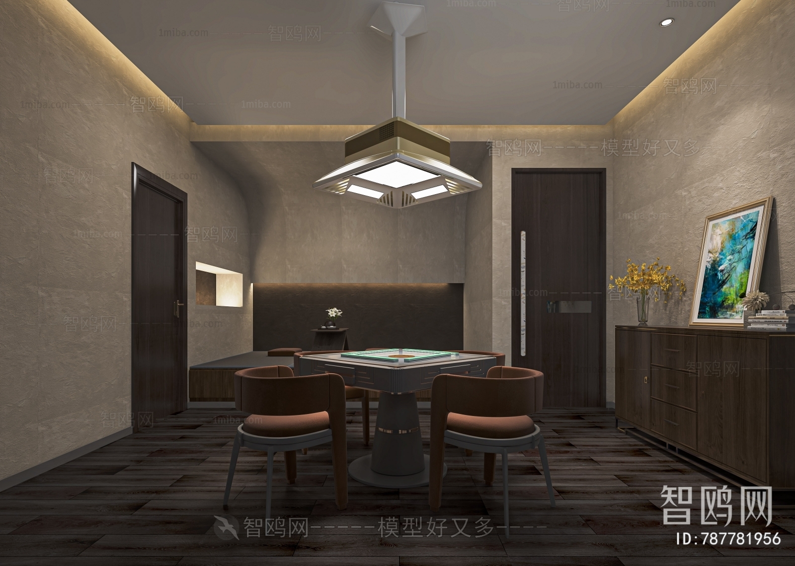 New Chinese Style Chess And Card Room