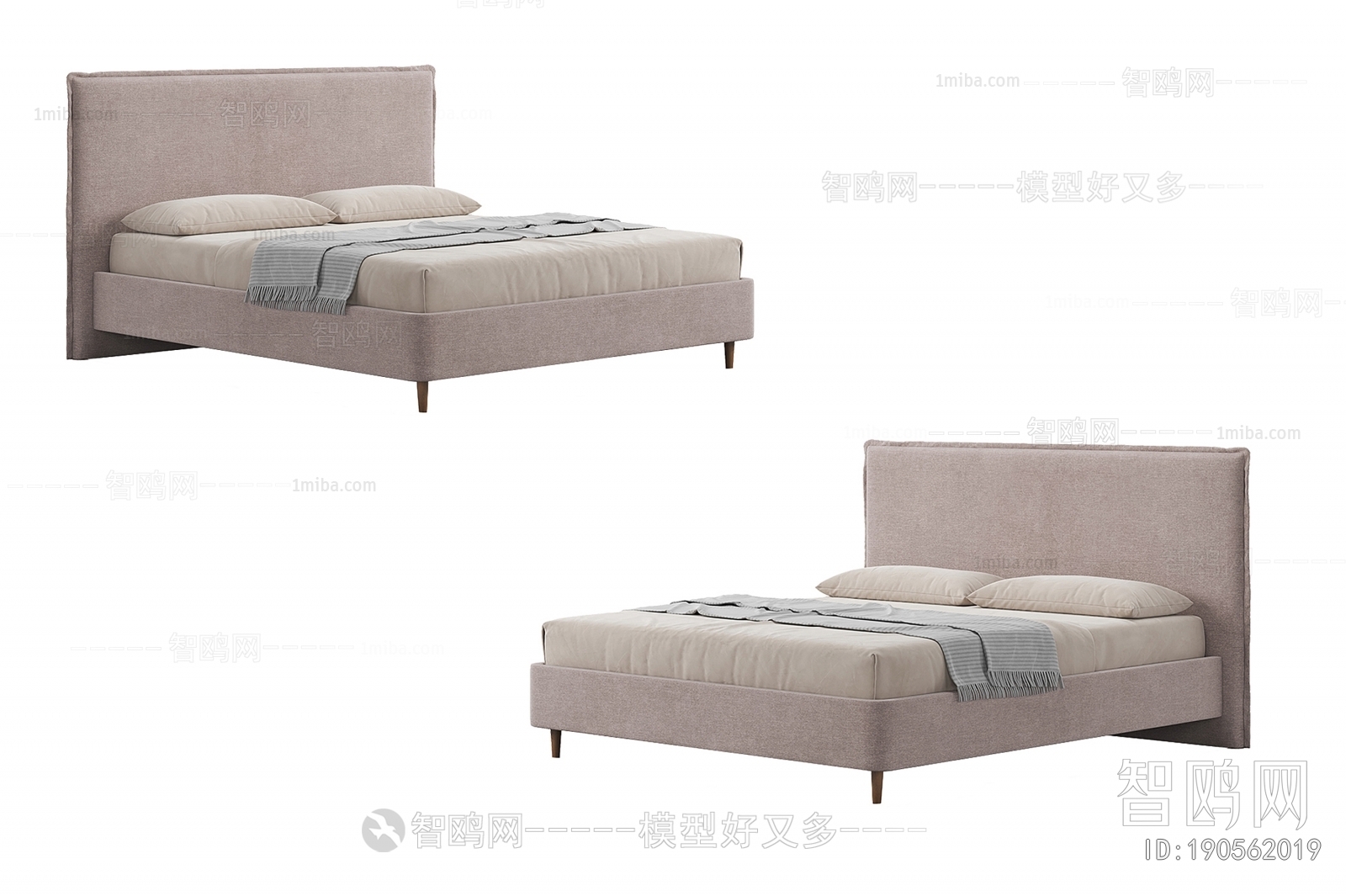 Modern Nordic Style Double Bed