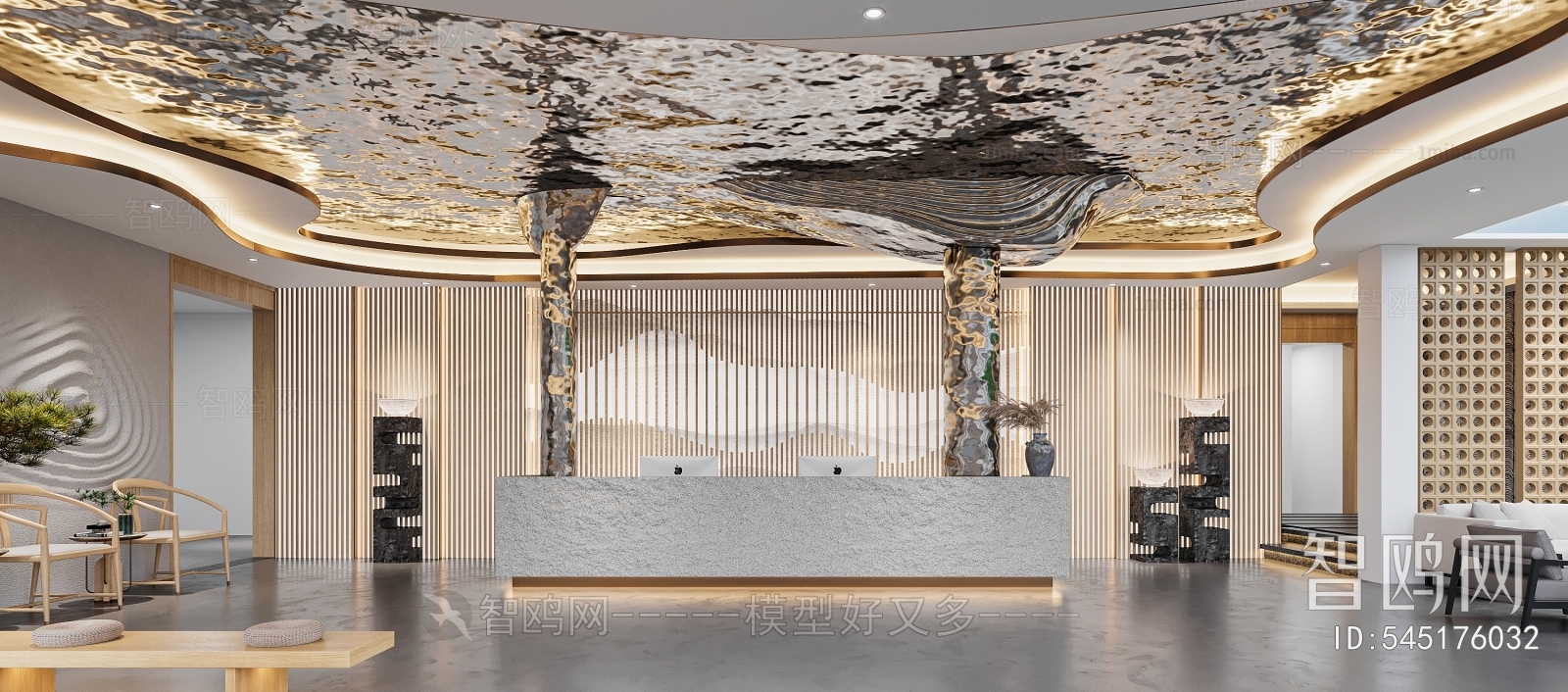 Modern Office Reception Desk