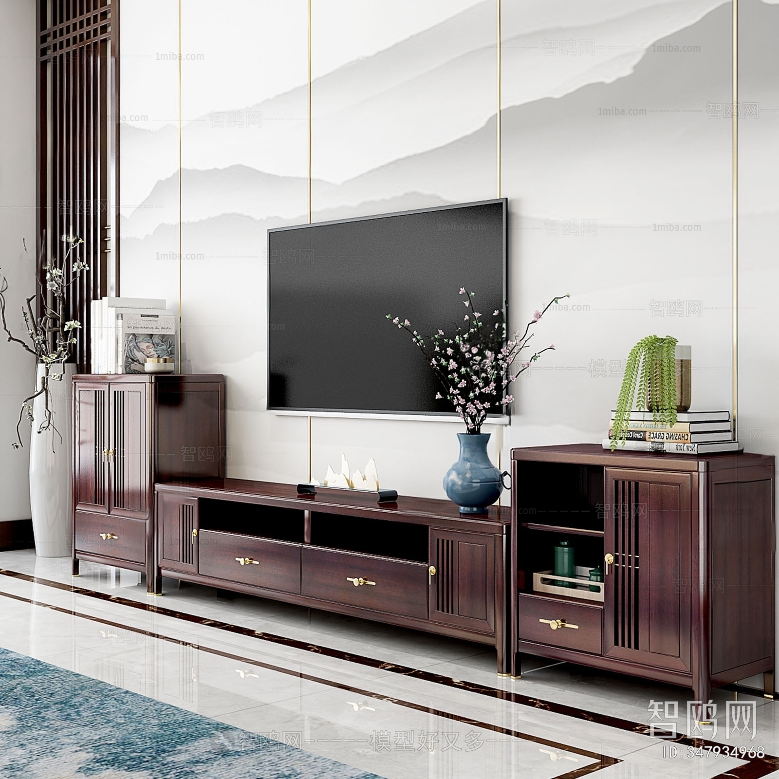 Modern Chinese Style TV Cabinet