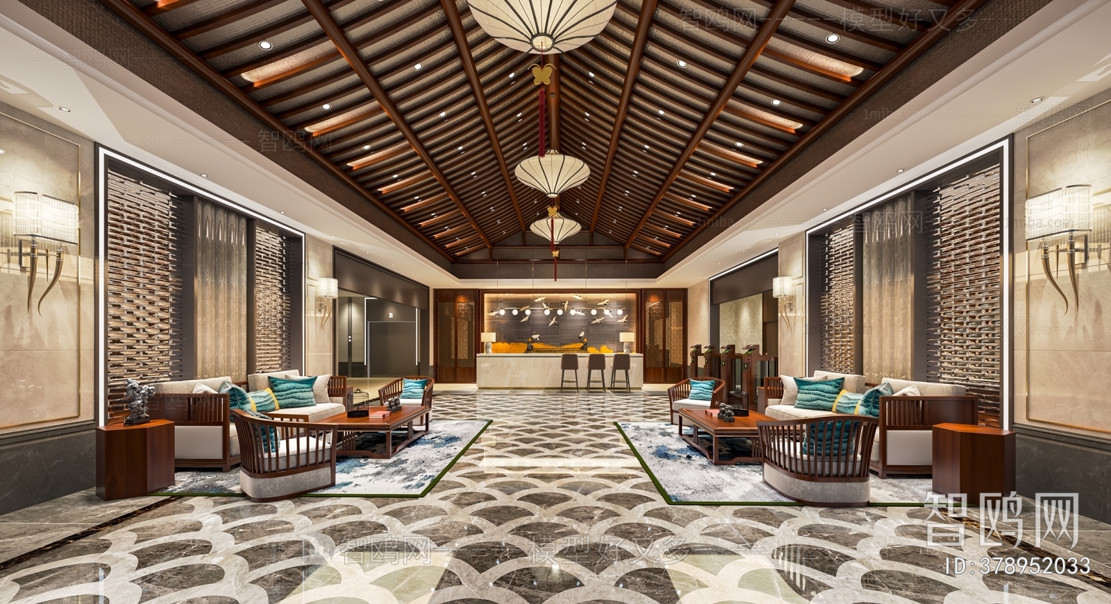 New Chinese Style Lobby Hall