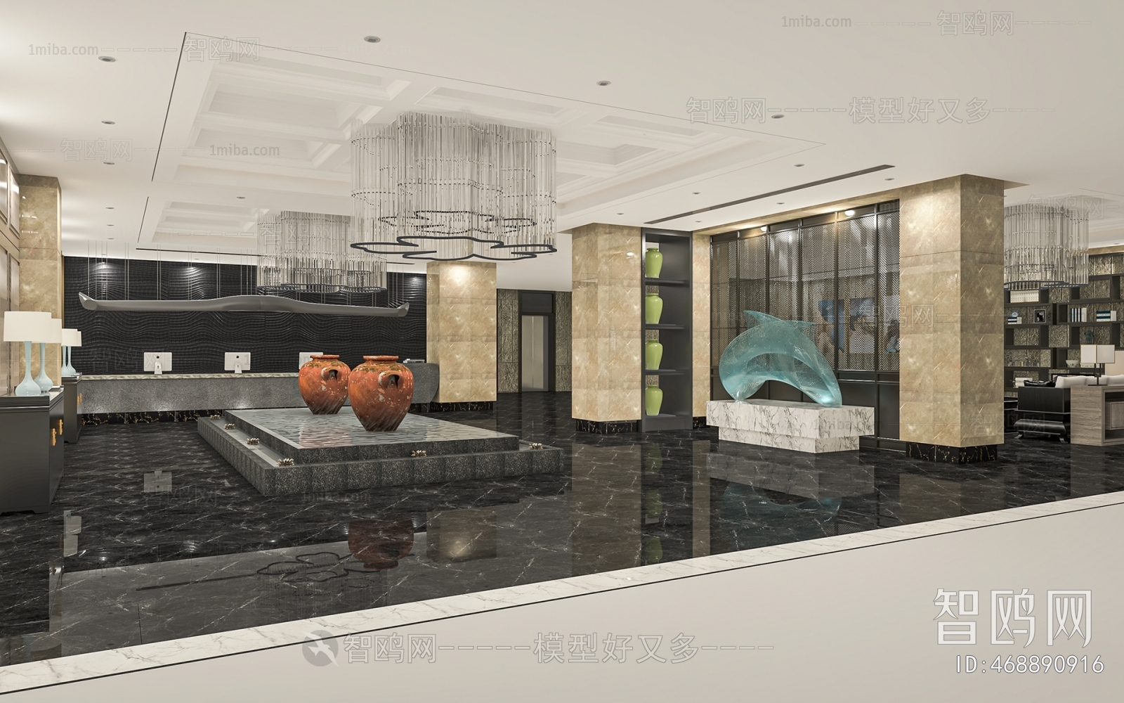 New Chinese Style Lobby Hall