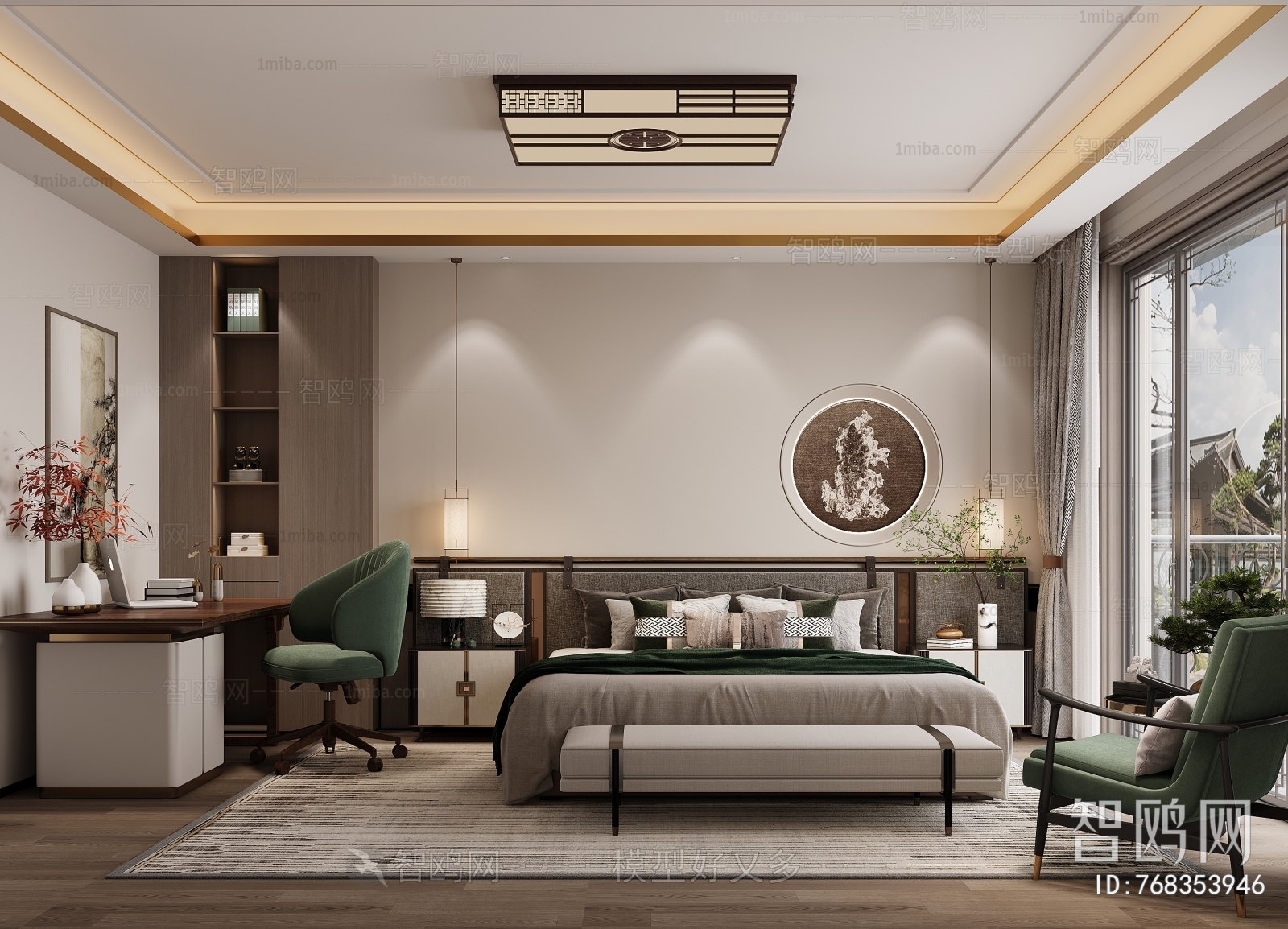 New Chinese Style Bedroom