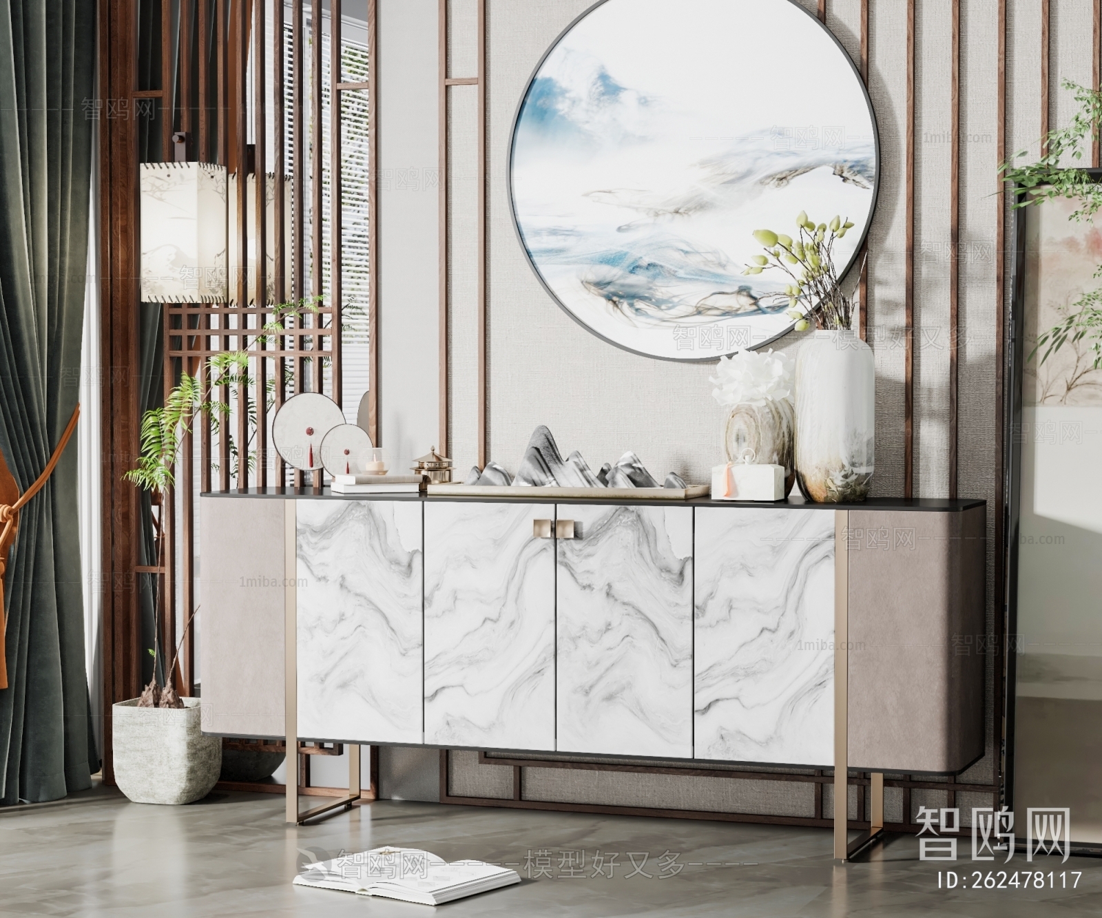 New Chinese Style Entrance Cabinet