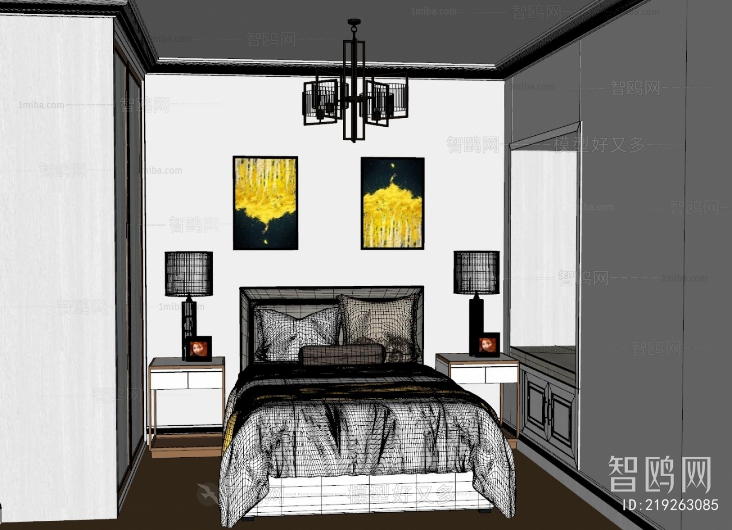 Simple European Style Bedroom