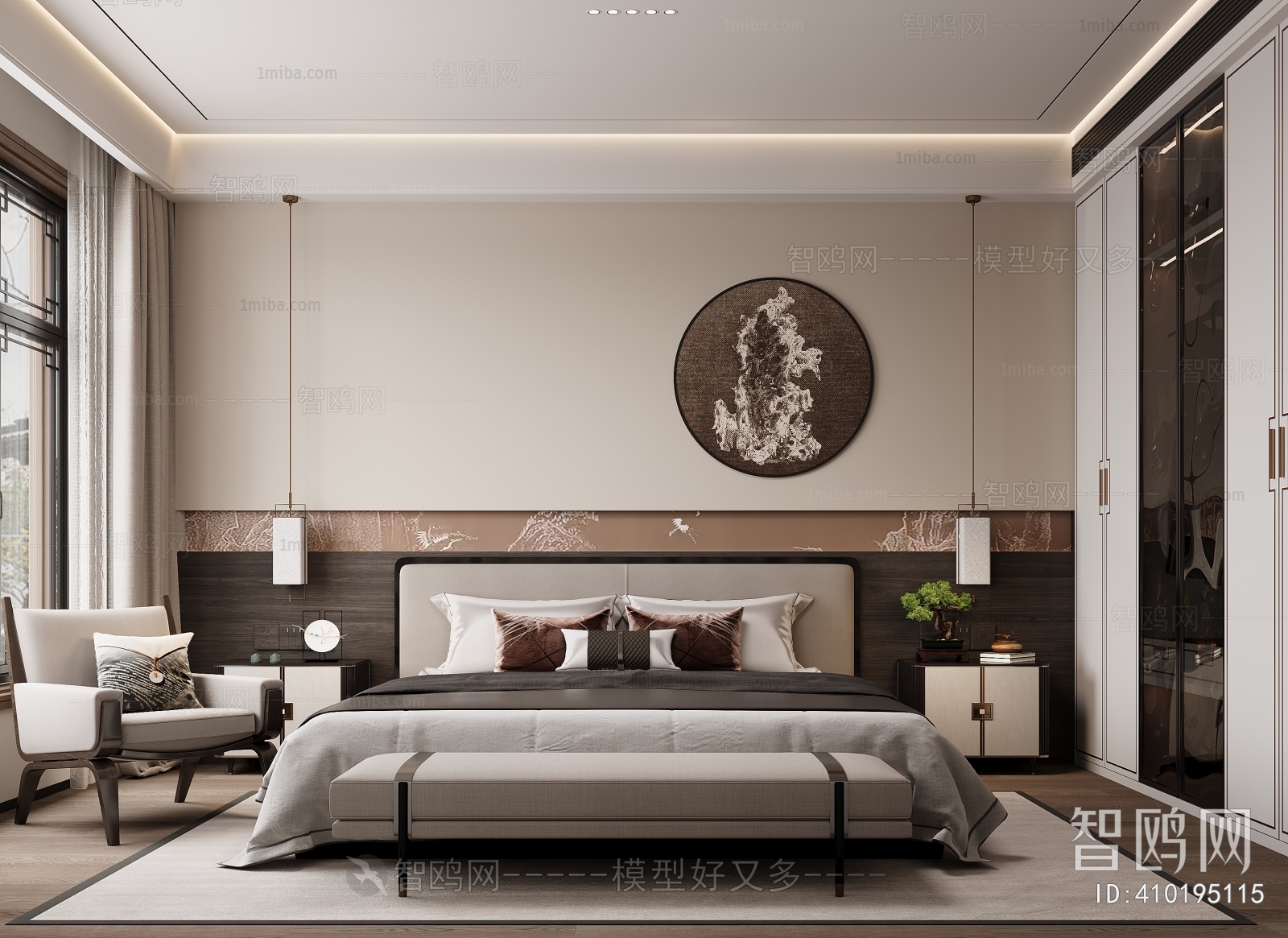 New Chinese Style Bedroom