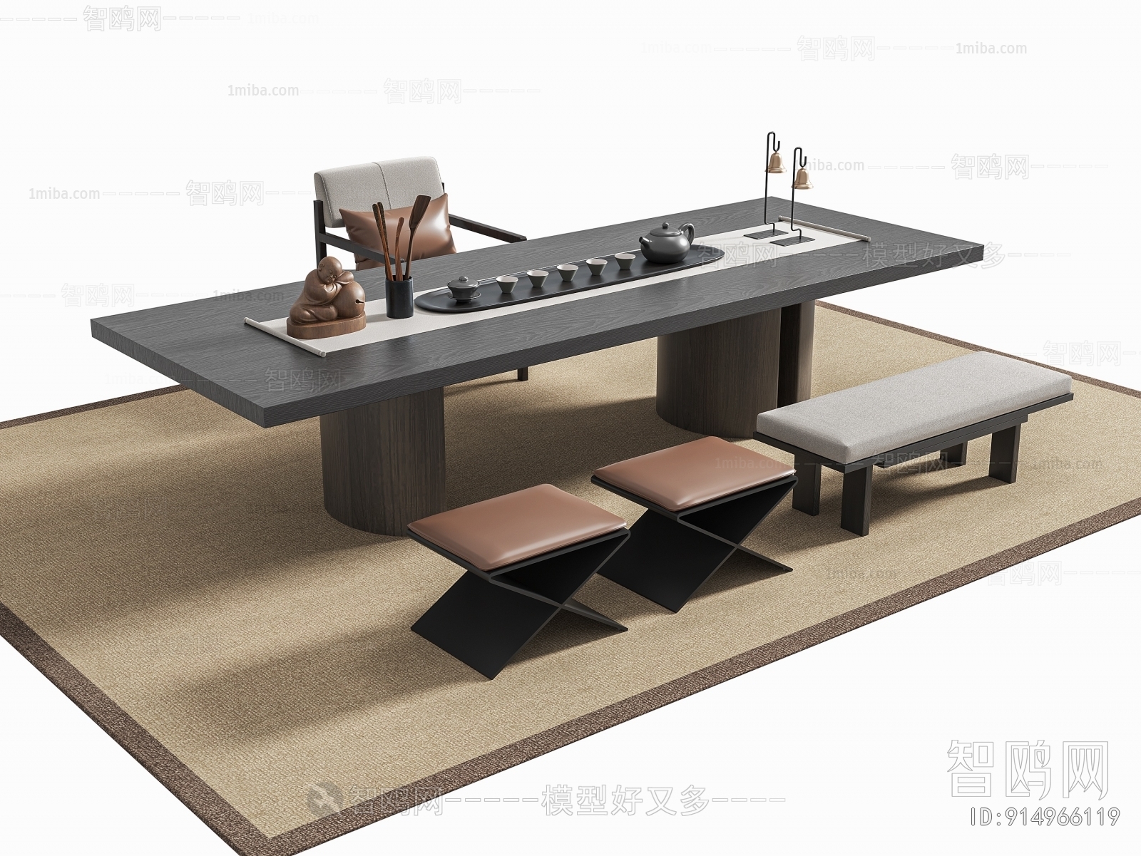 Modern New Chinese Style Tea Tables And Chairs