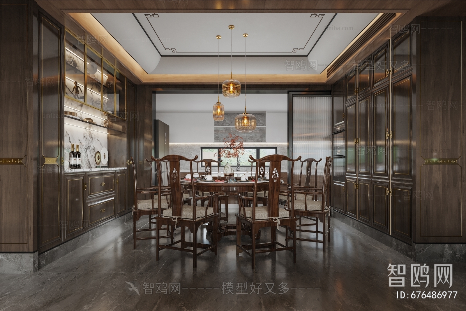 New Chinese Style Dining Room