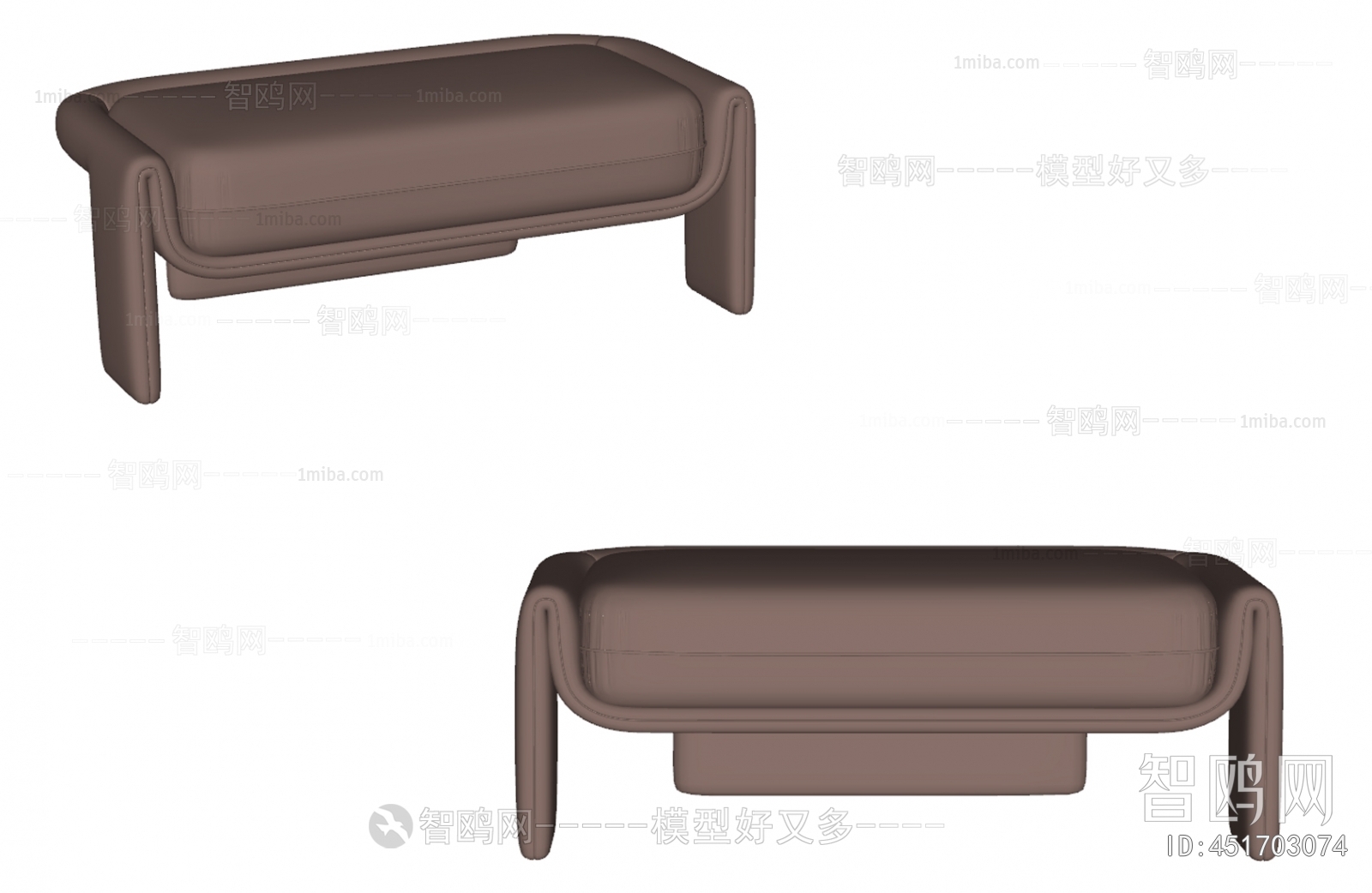 现代皮质沙发凳