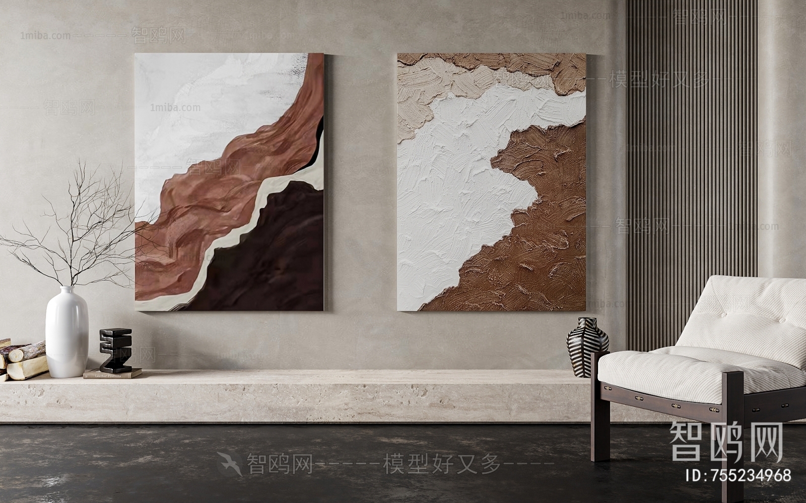 Modern Wabi-sabi Style Painting