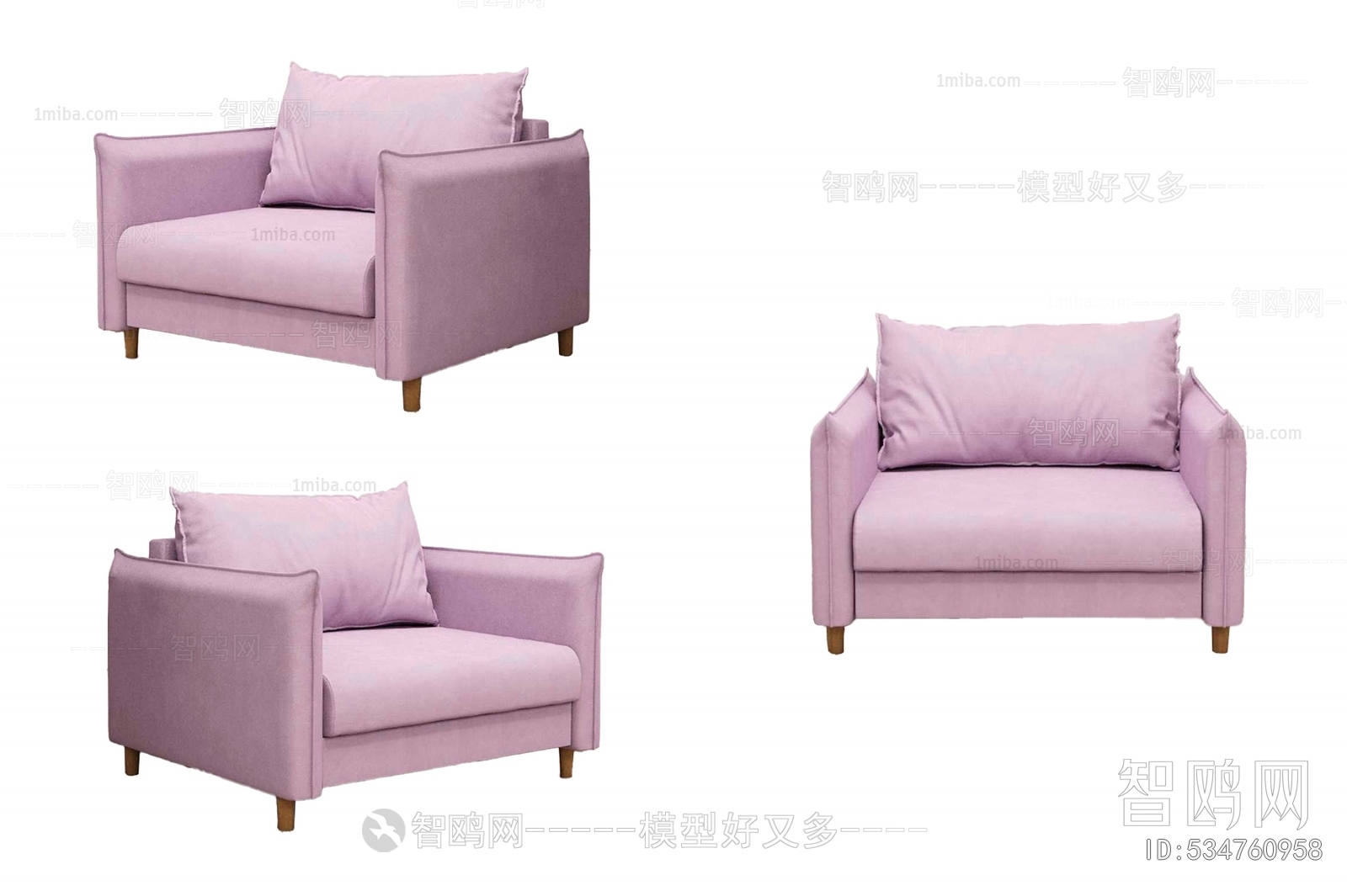 Nordic Style Single Sofa