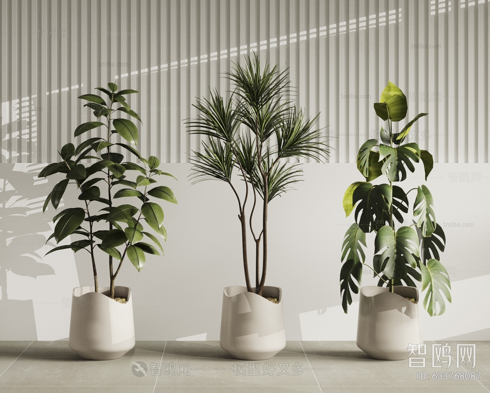 Modern Ground Green Plant Potted Plants