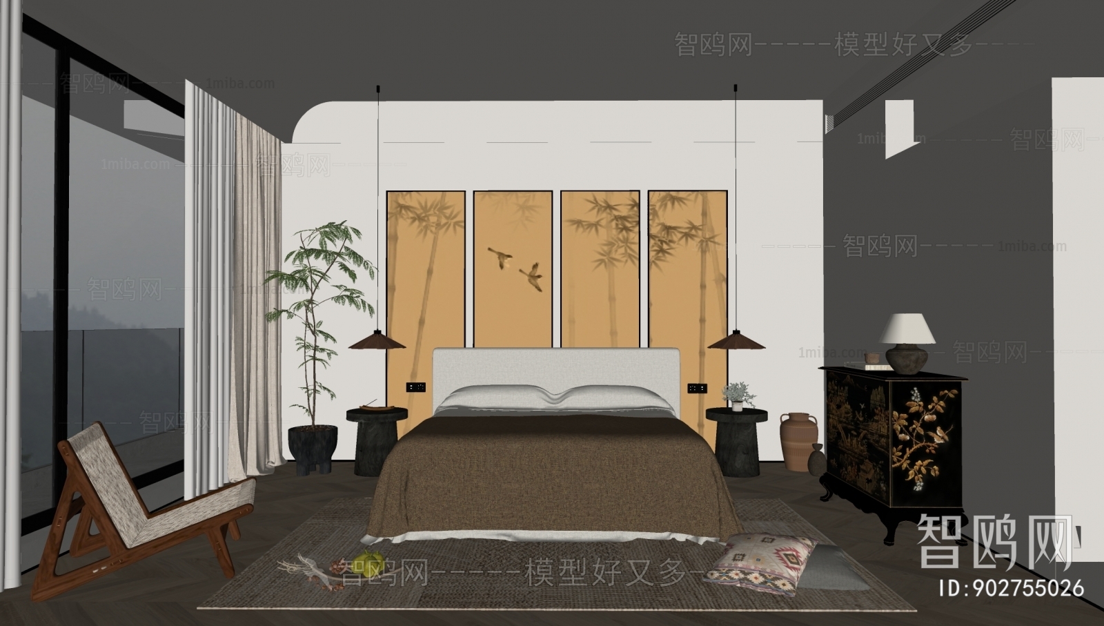 Wabi-sabi Style Bedroom