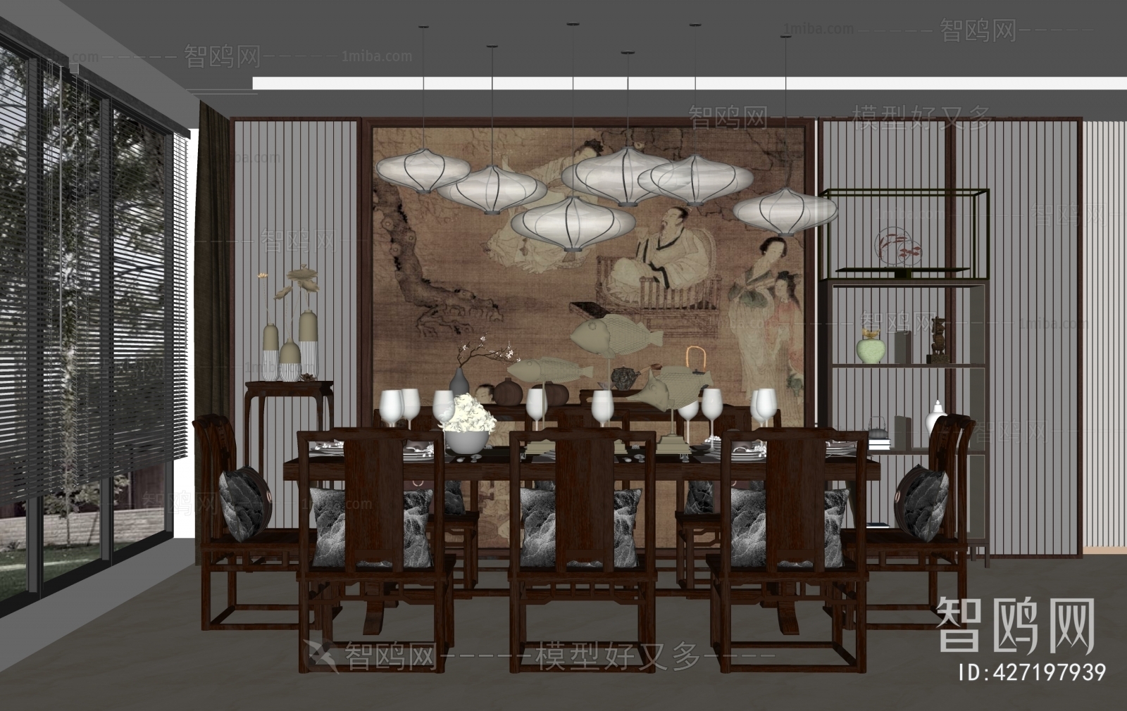 New Chinese Style Dining Room