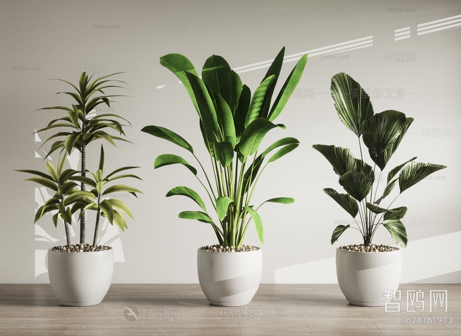 Modern Ground Green Plant Potted Plants