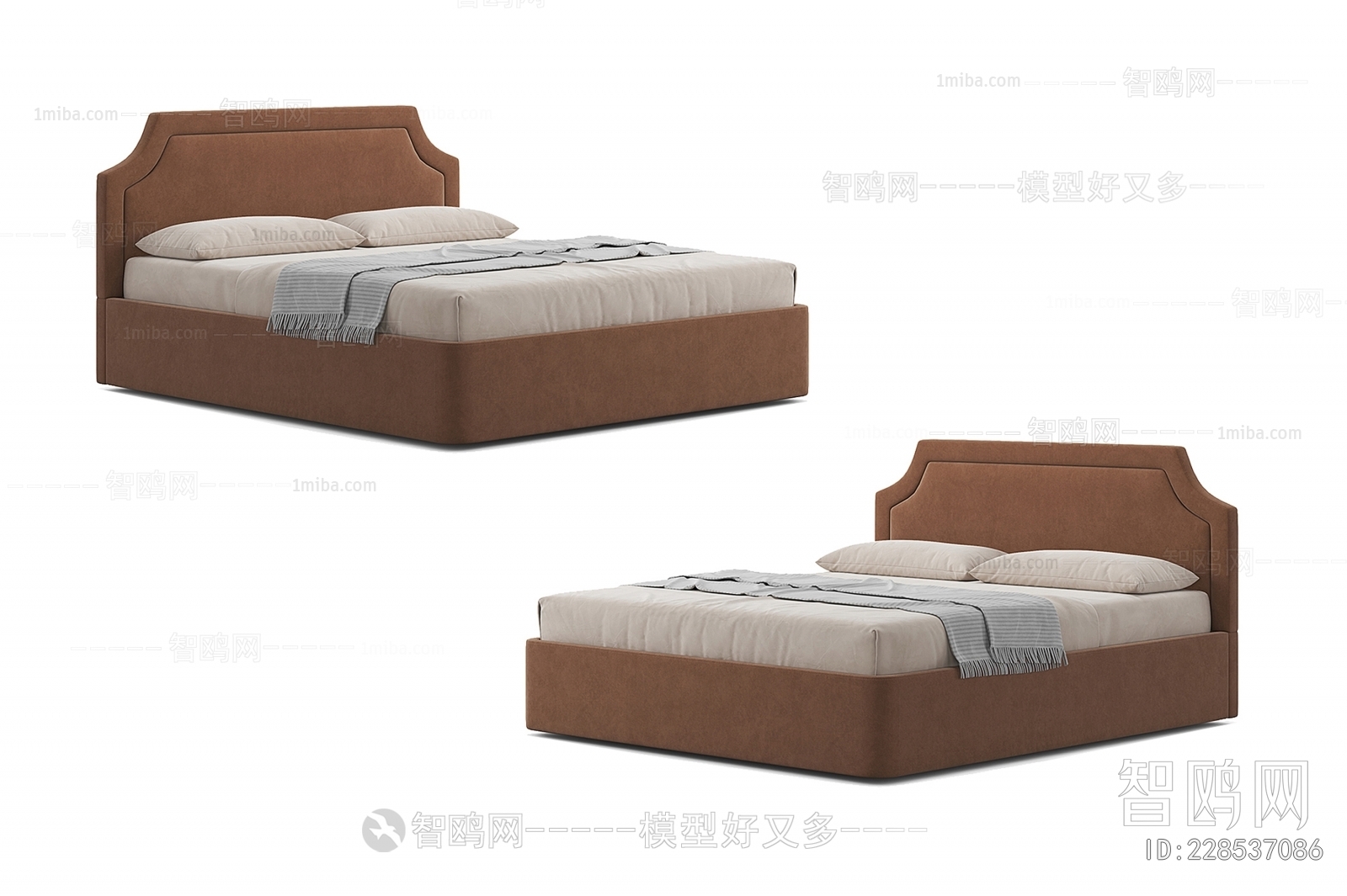 Modern Nordic Style Double Bed