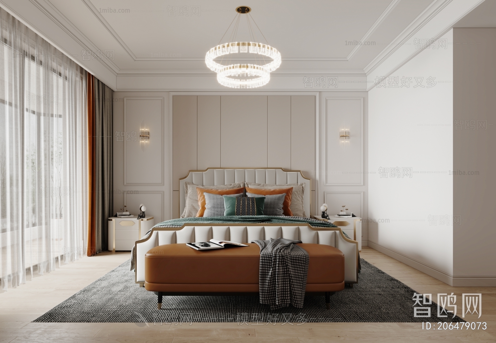 Modern Simple European Style Bedroom