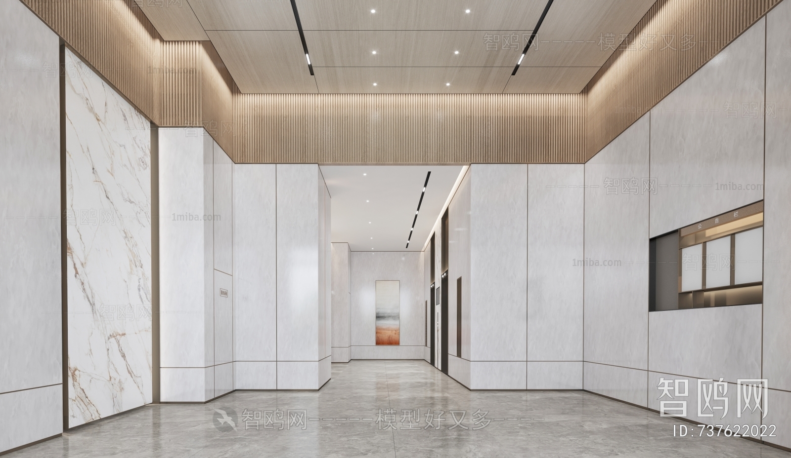 Modern Office Elevator Hall