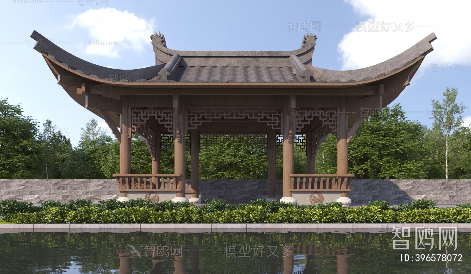 新中式景观凉亭