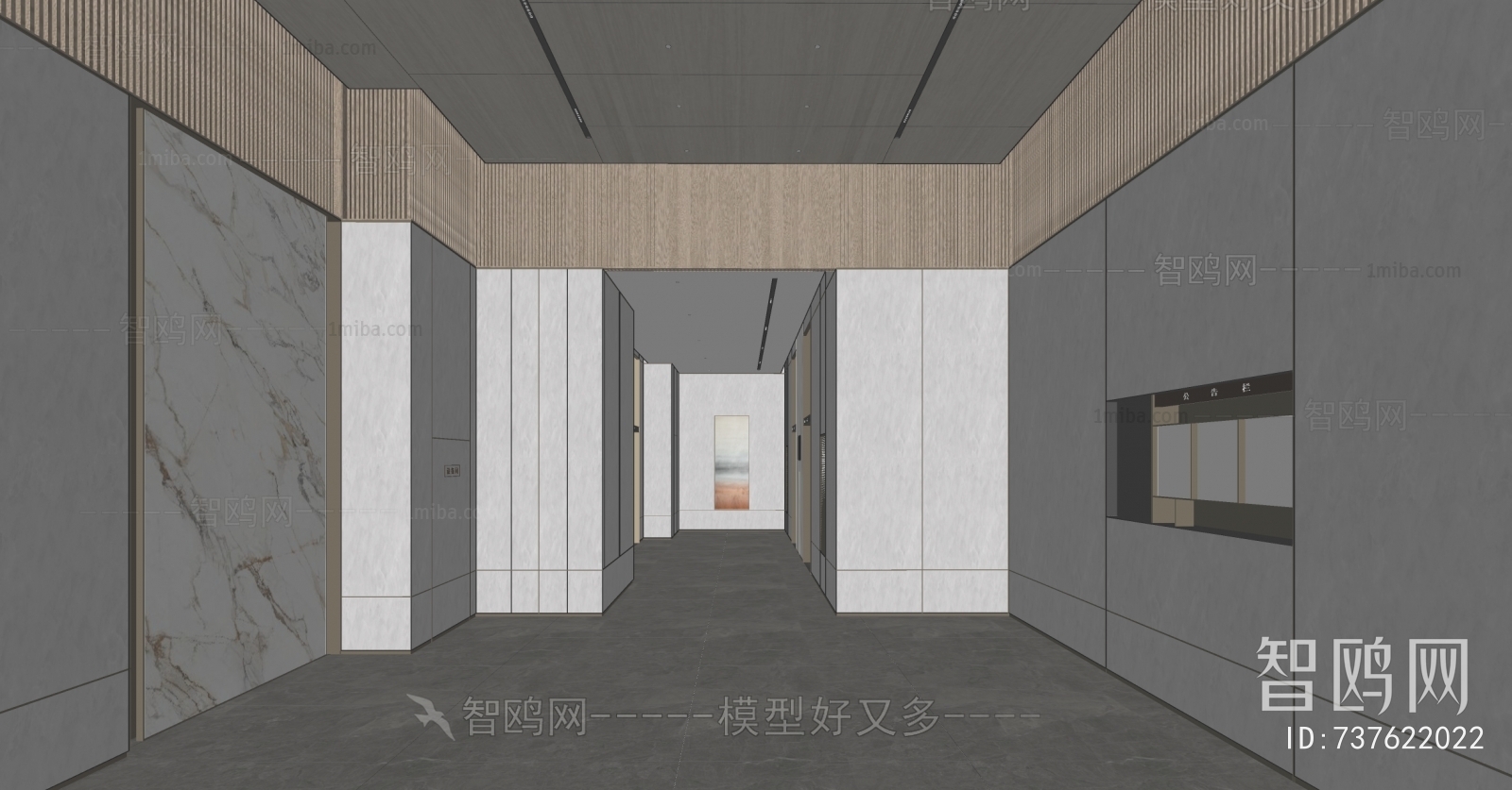 Modern Office Elevator Hall