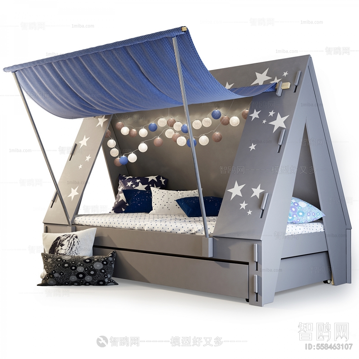 现代儿童床 帐篷