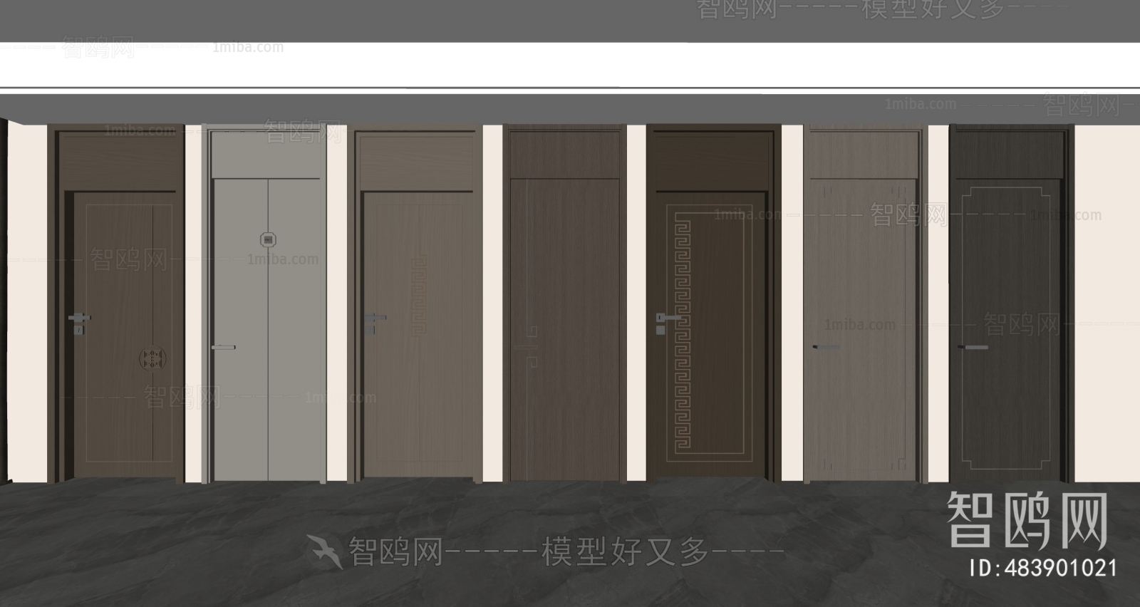 New Chinese Style Single Door