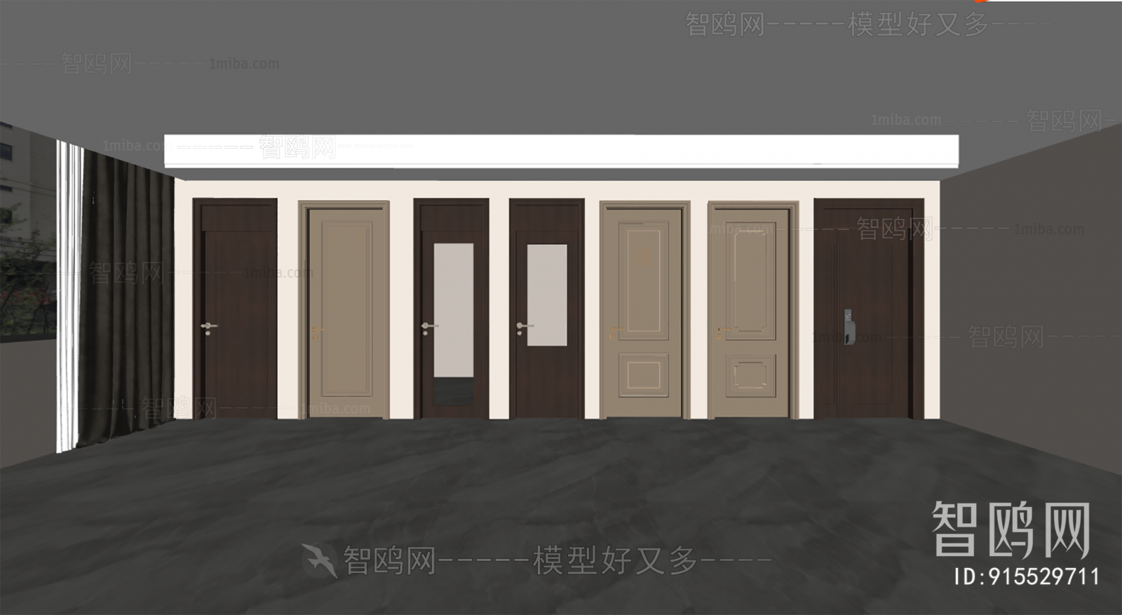 New Chinese Style Single Door