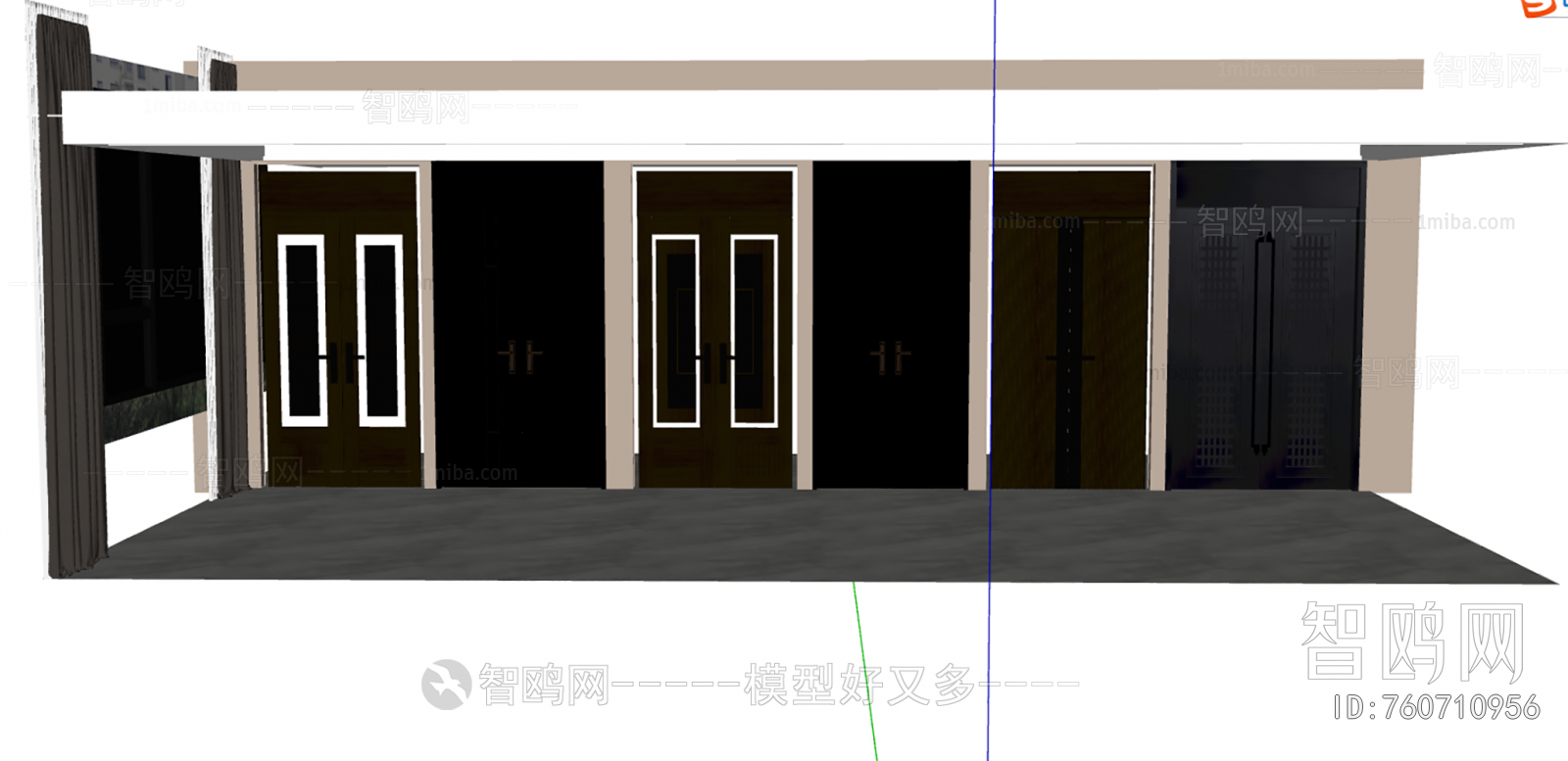 New Chinese Style Double Door