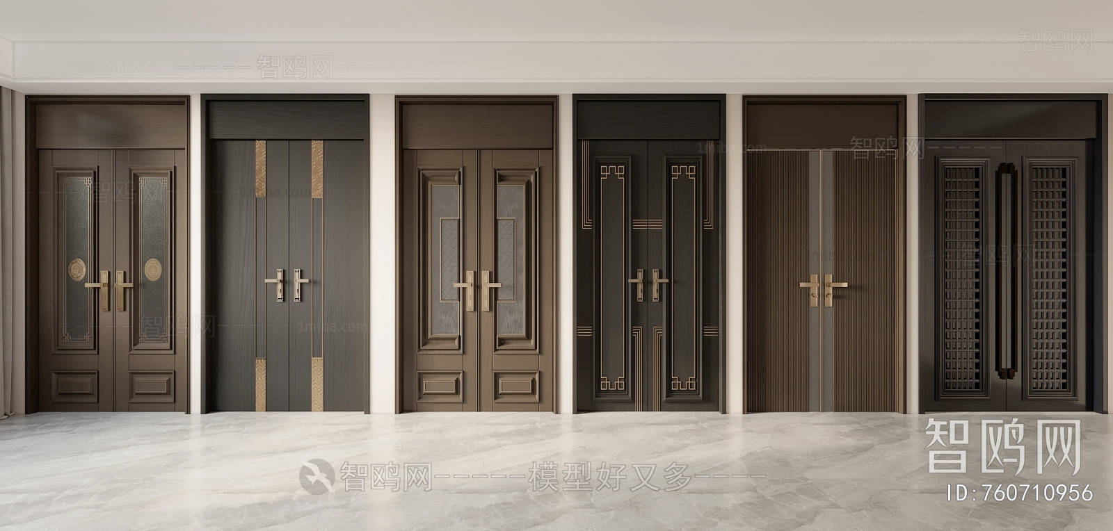 New Chinese Style Double Door