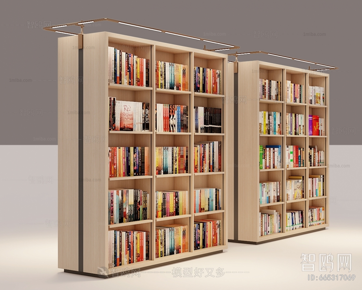 现代图书馆书柜