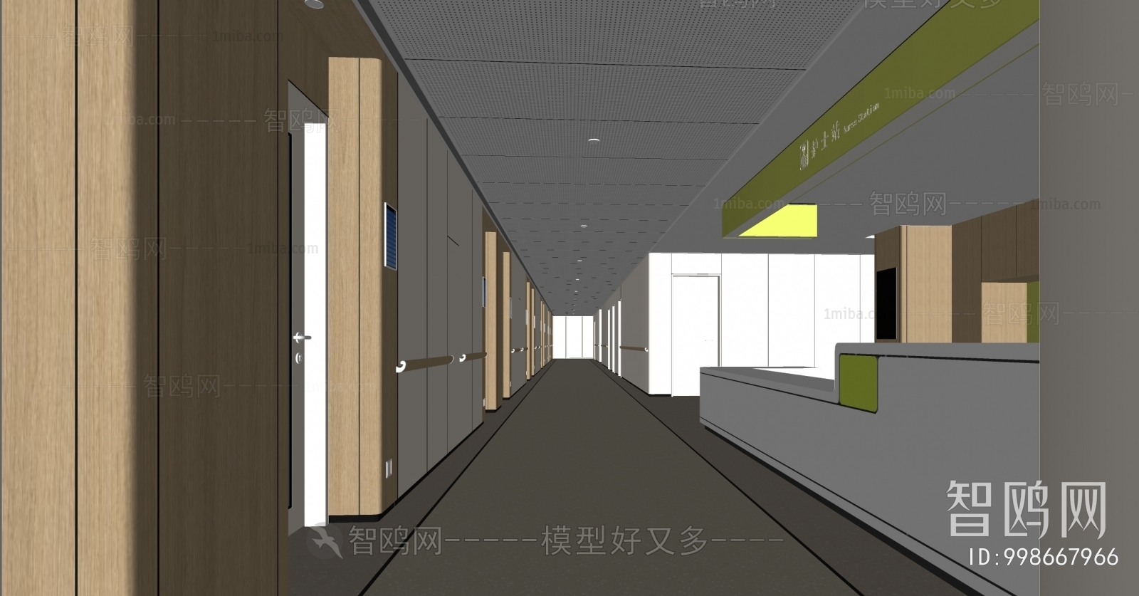 现代医院护士站 走廊