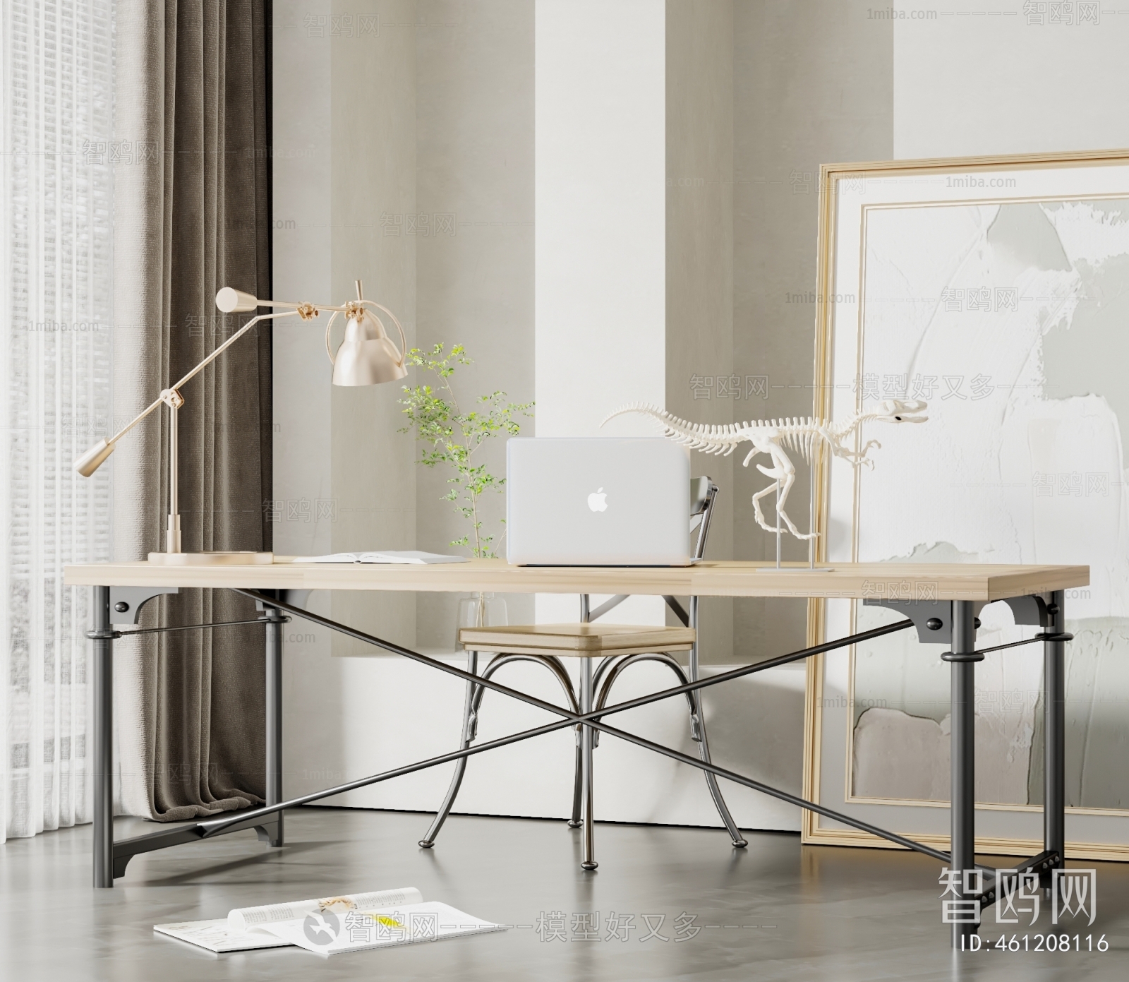 Industrial Style Office Desk And Chair